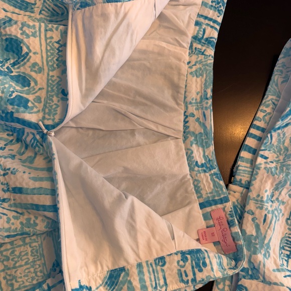 Lilly Pulitzer Blue and White Mini Skirt - Picture 7 of 14